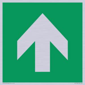 E907 Safe condition: Up / forwards arrow (90 deg supplimentary)